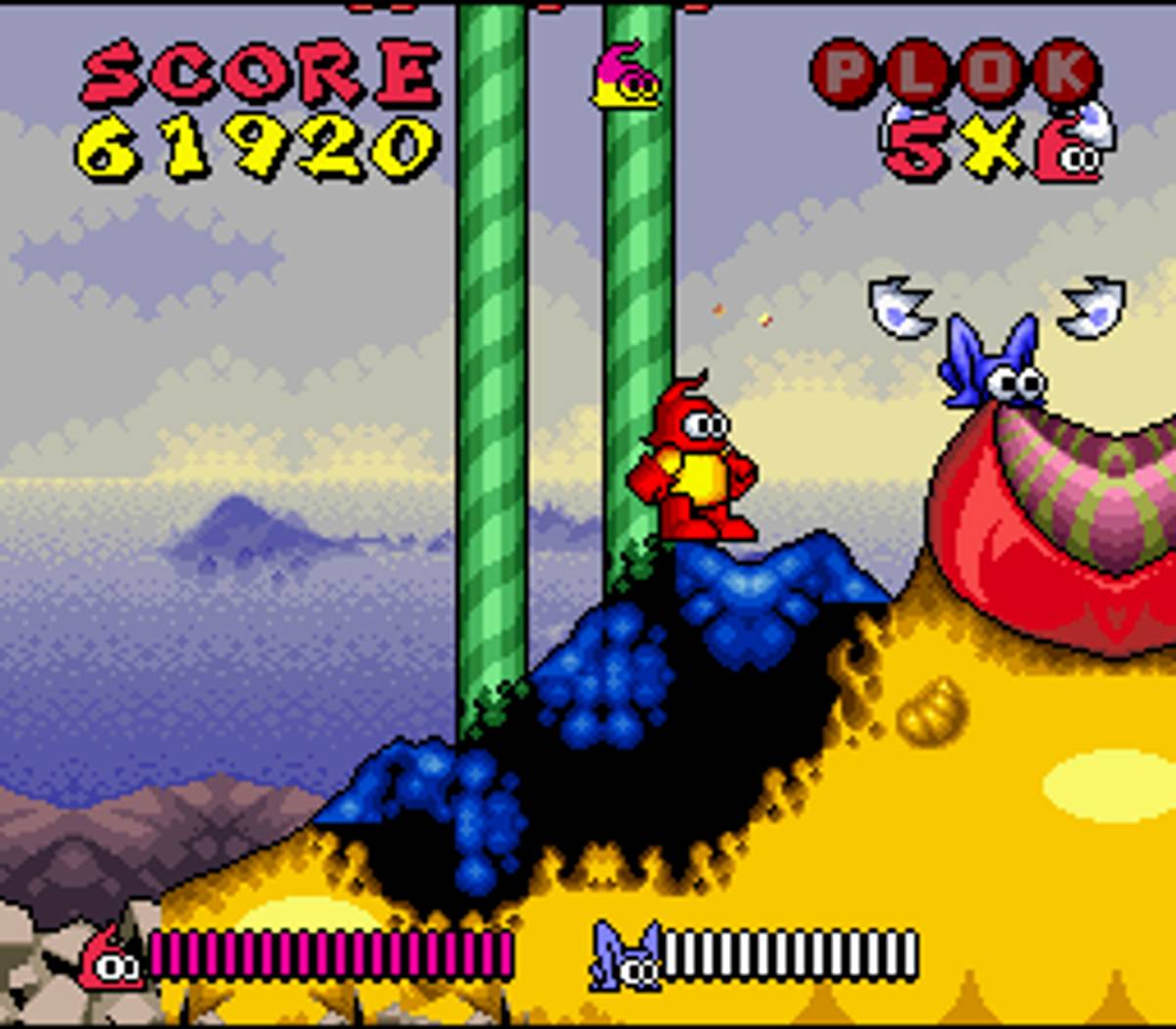 Plok ROM - SNES screenshot 10
