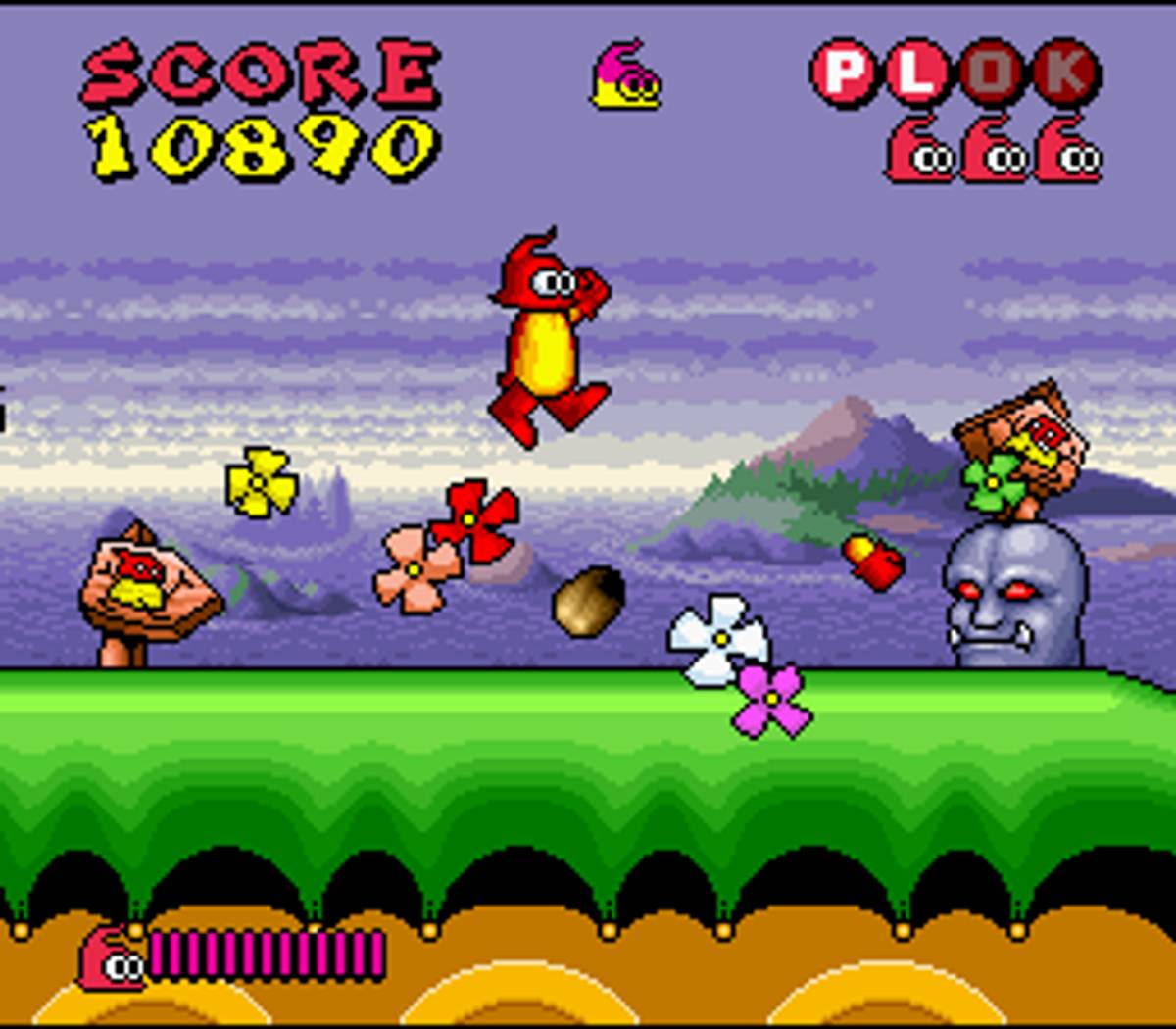 Plok ROM - SNES screenshot 3
