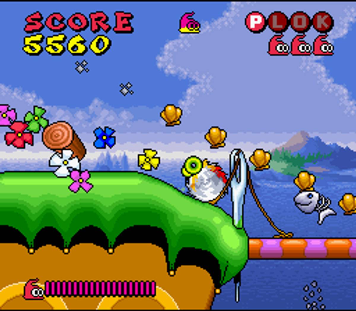 Plok ROM - SNES screenshot 4