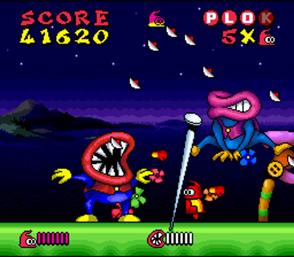 Plok ROM - SNES screenshot 8