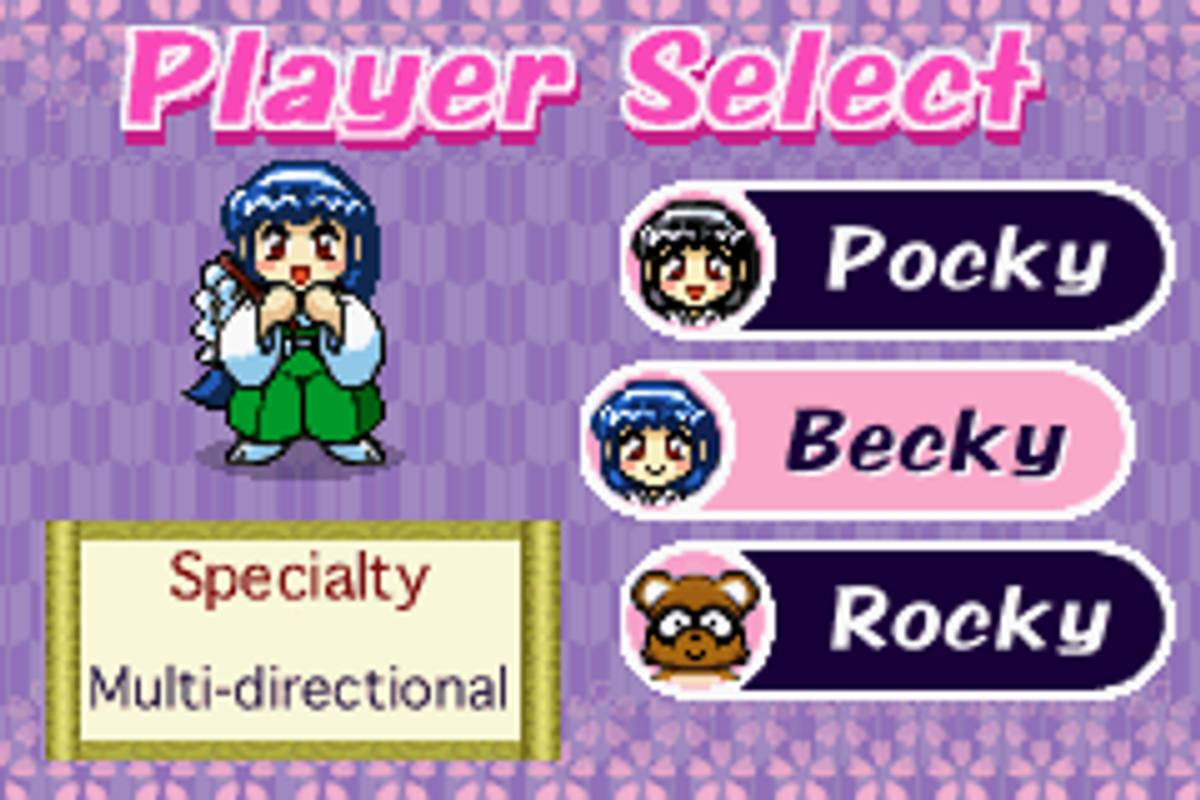 Pocky & Rocky with Becky ROM - GBA screenshot 2