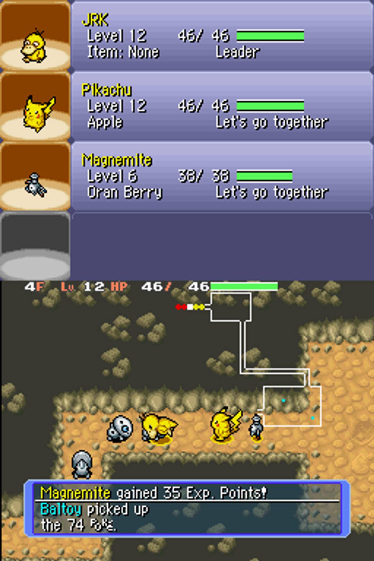 Pokémon Mystery Dungeon: Blue Rescue Team ROM - NDS screenshot 2