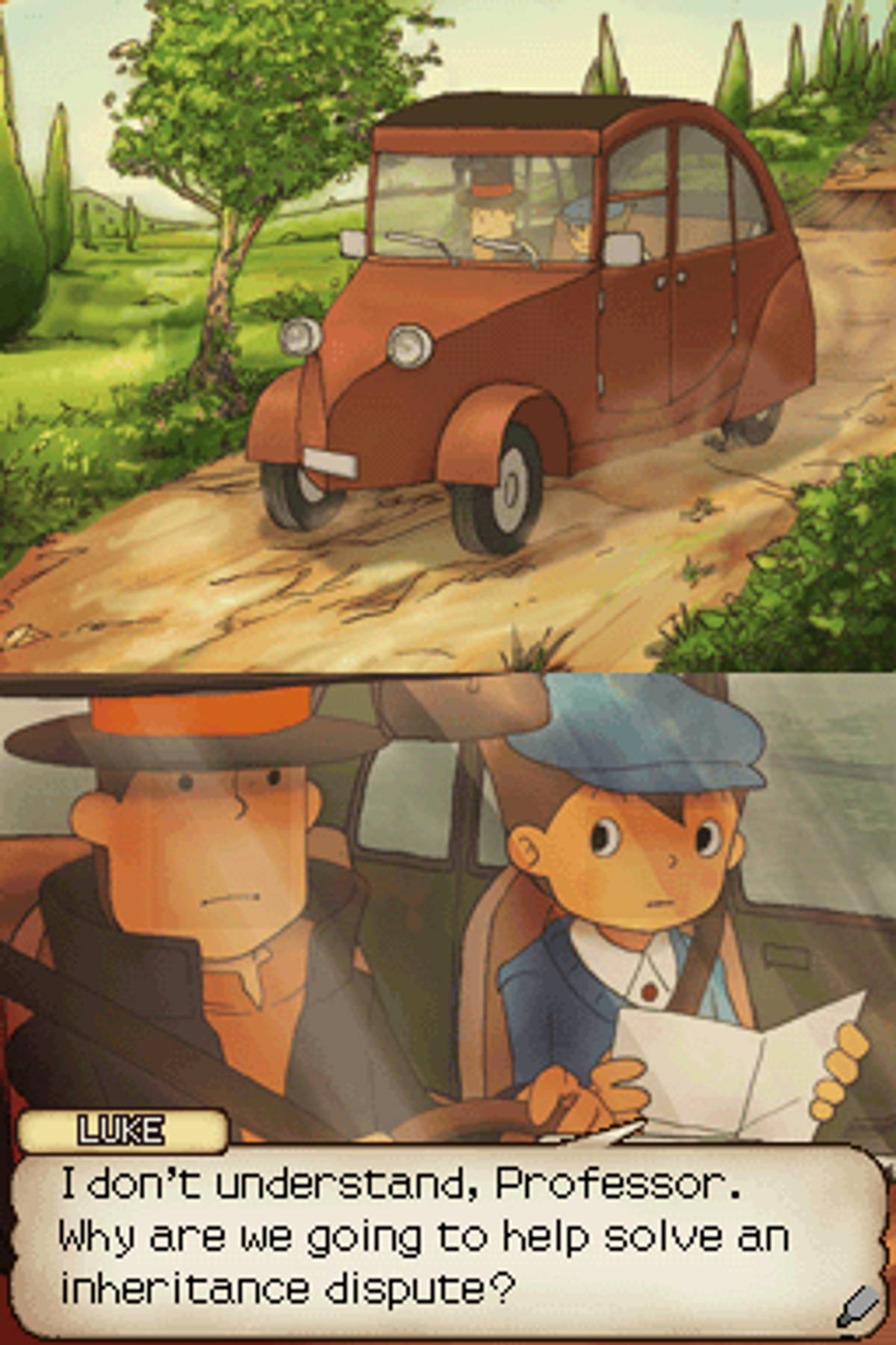 Professor Layton and the Curious Village ROM - NDS screenshot 7