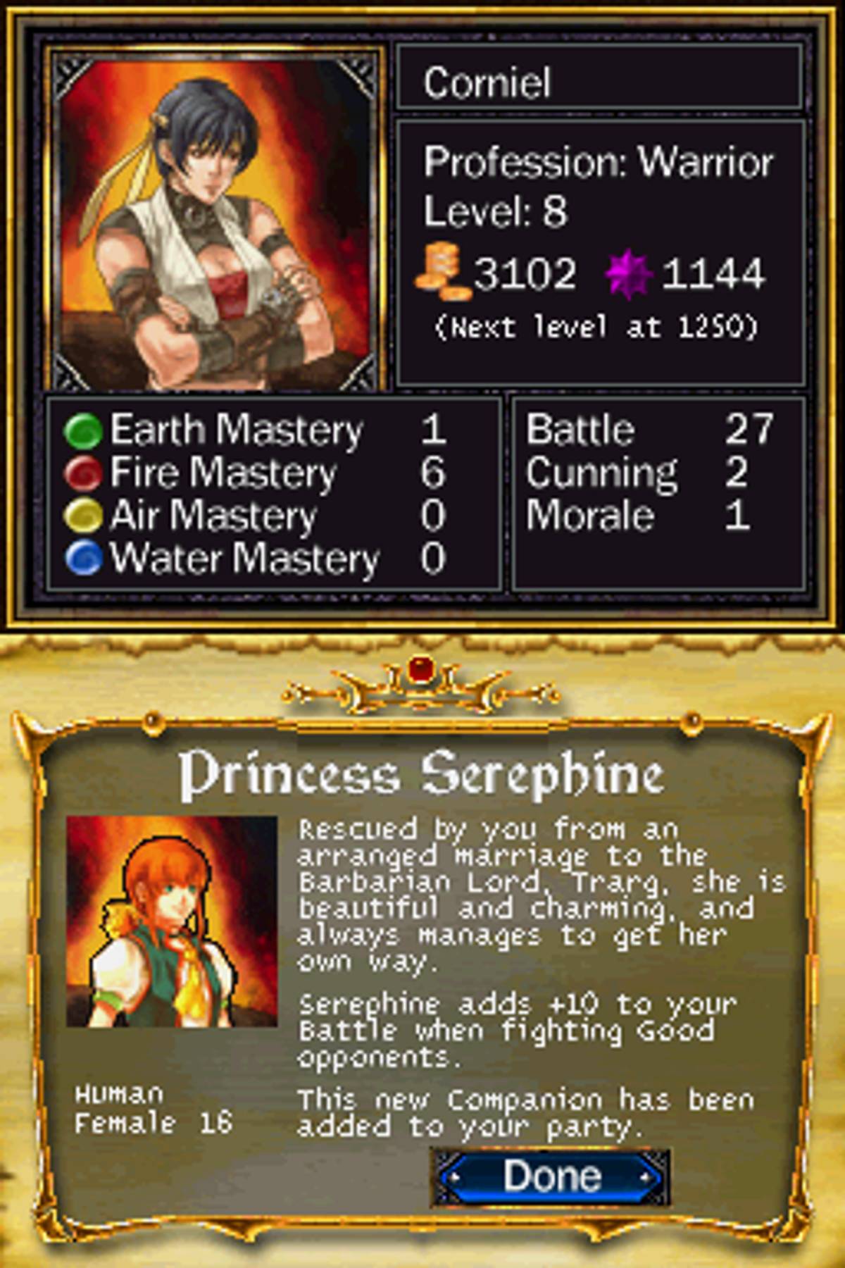 Puzzle Quest: Challenge of the Warlords ROM - NDS screenshot 5