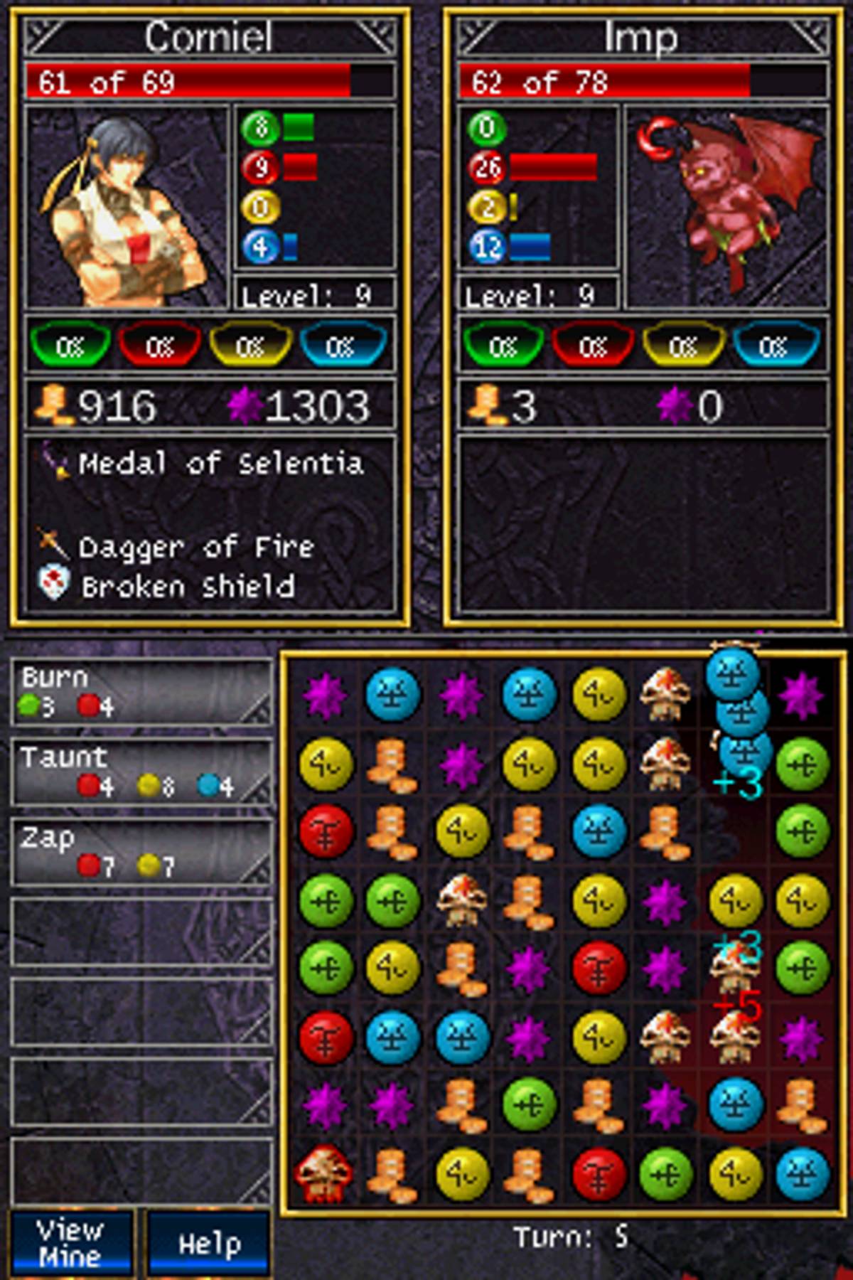 Puzzle Quest: Challenge of the Warlords ROM - NDS screenshot 7