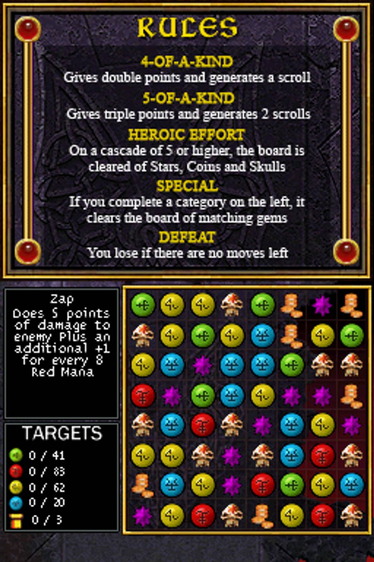Puzzle Quest: Challenge of the Warlords ROM - NDS screenshot 8