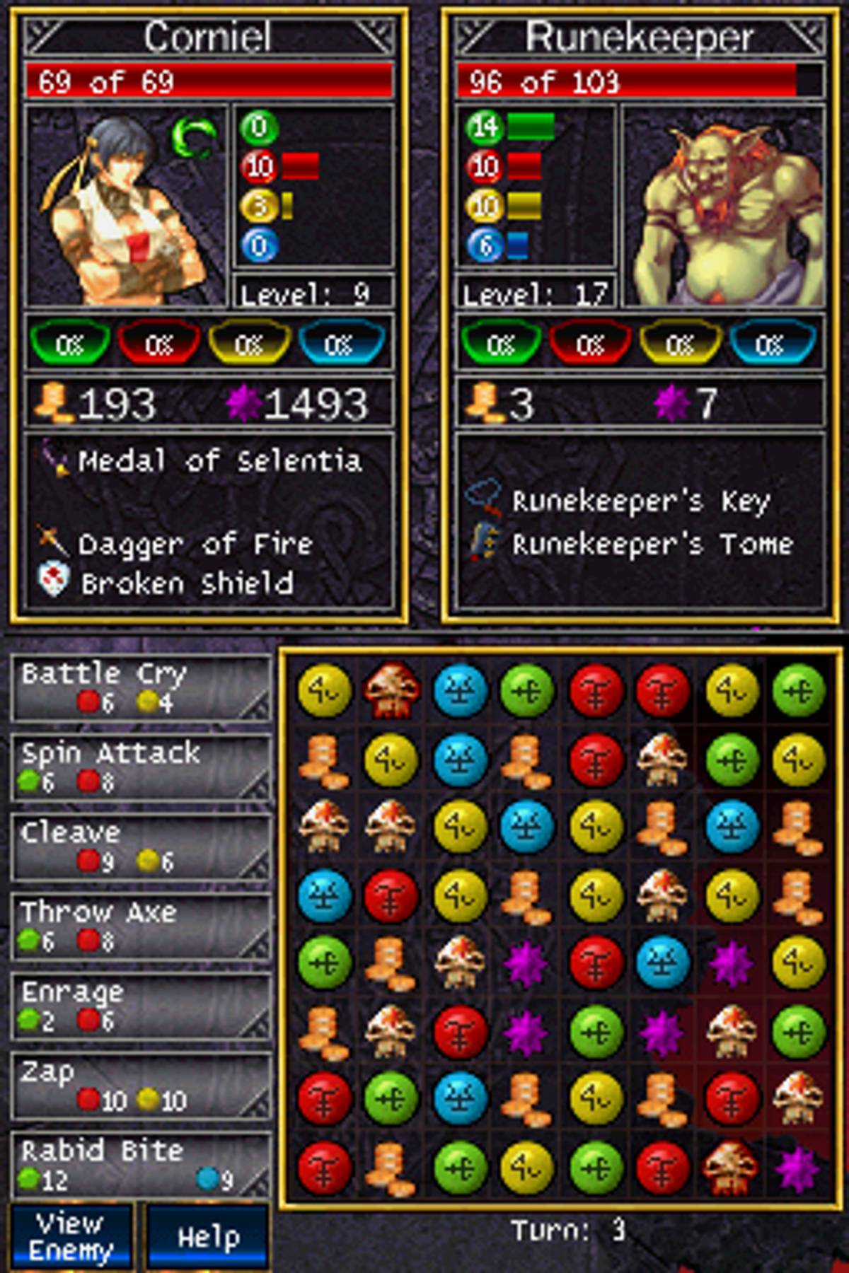 Puzzle Quest: Challenge of the Warlords ROM - NDS screenshot 9