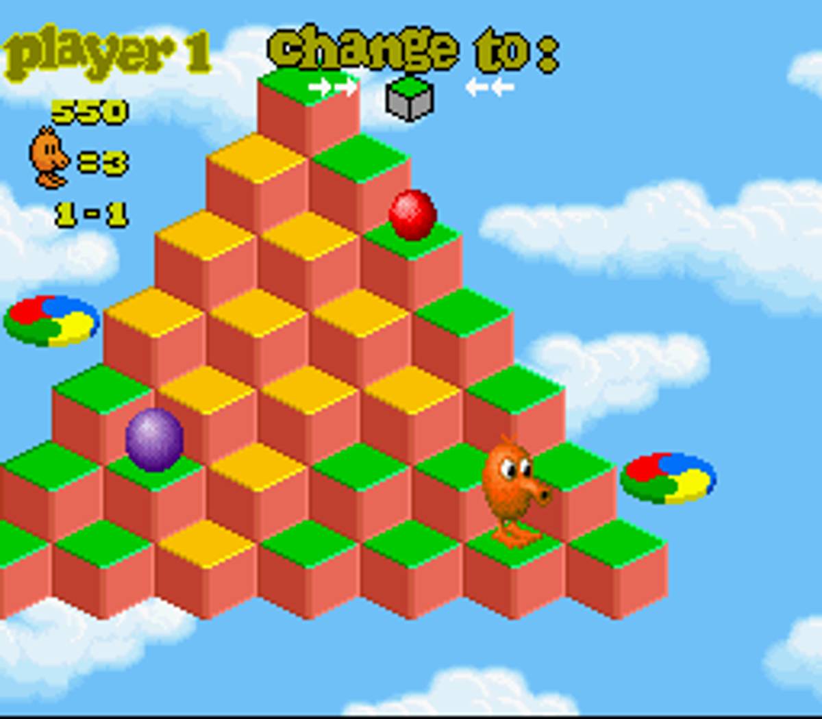 Q*bert 3 ROM - SNES screenshot 5