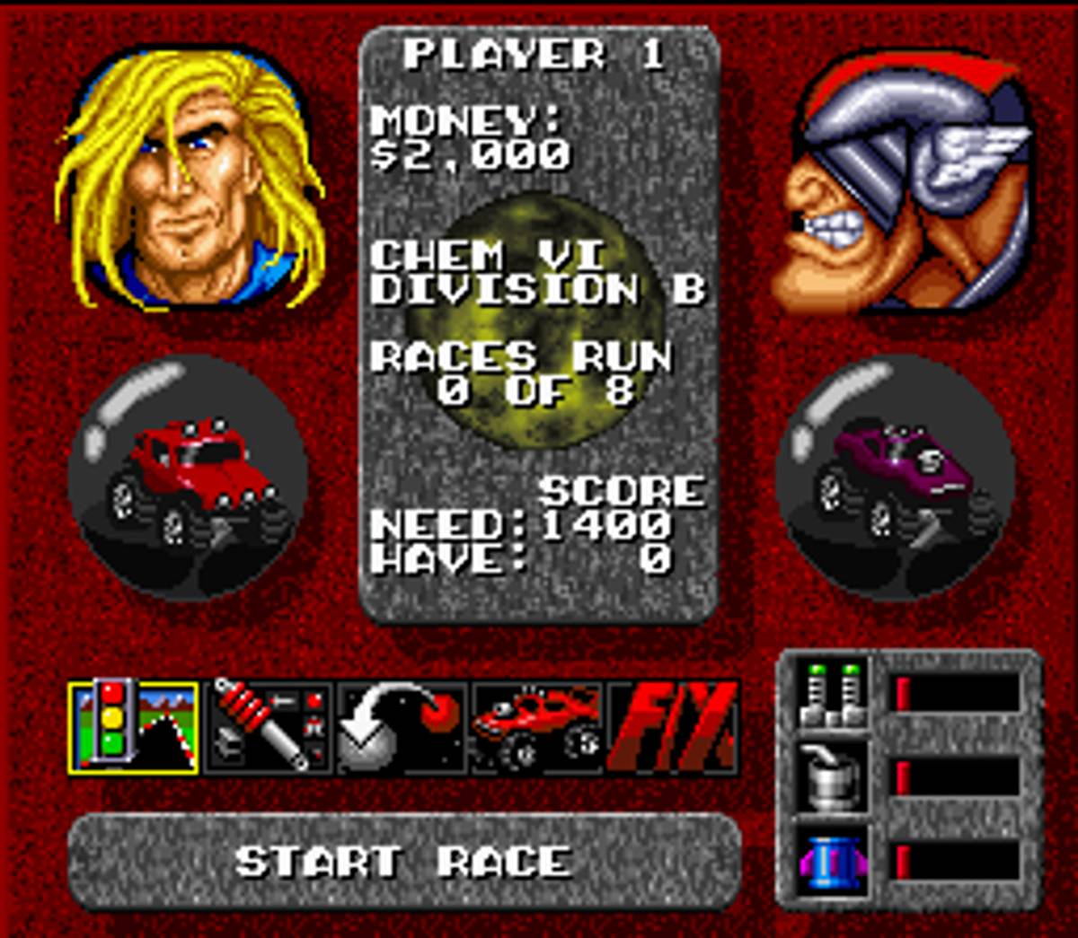 Rock n' Roll Racing ROM - SNES screenshot 5