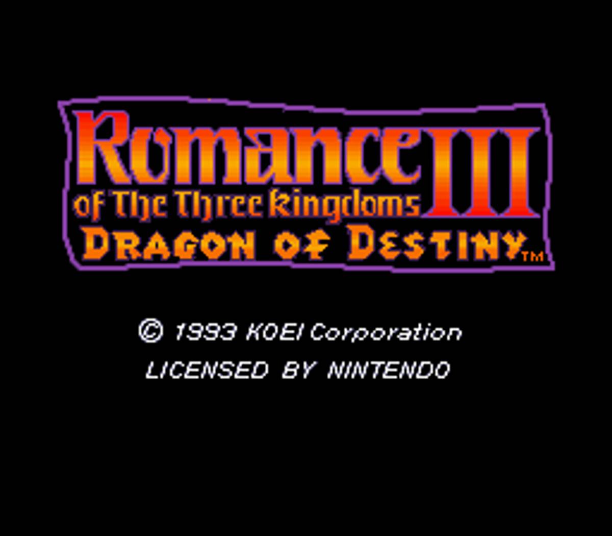 Romance of the Three Kingdoms III: Dragon of Destiny ROM - SNES screenshot 2