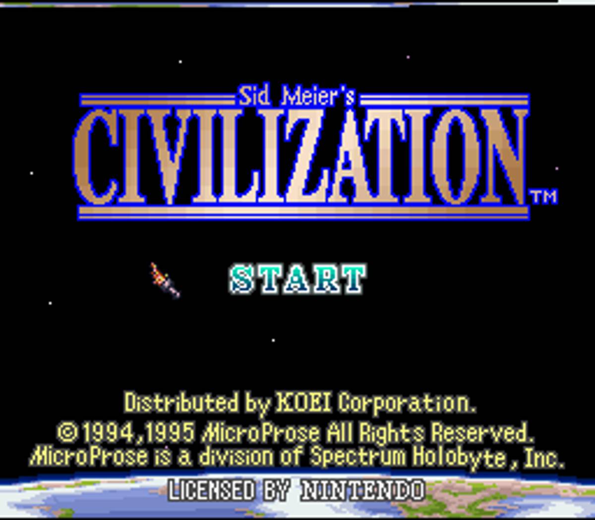 Sid Meier's Civilization ROM - SNES screenshot 1