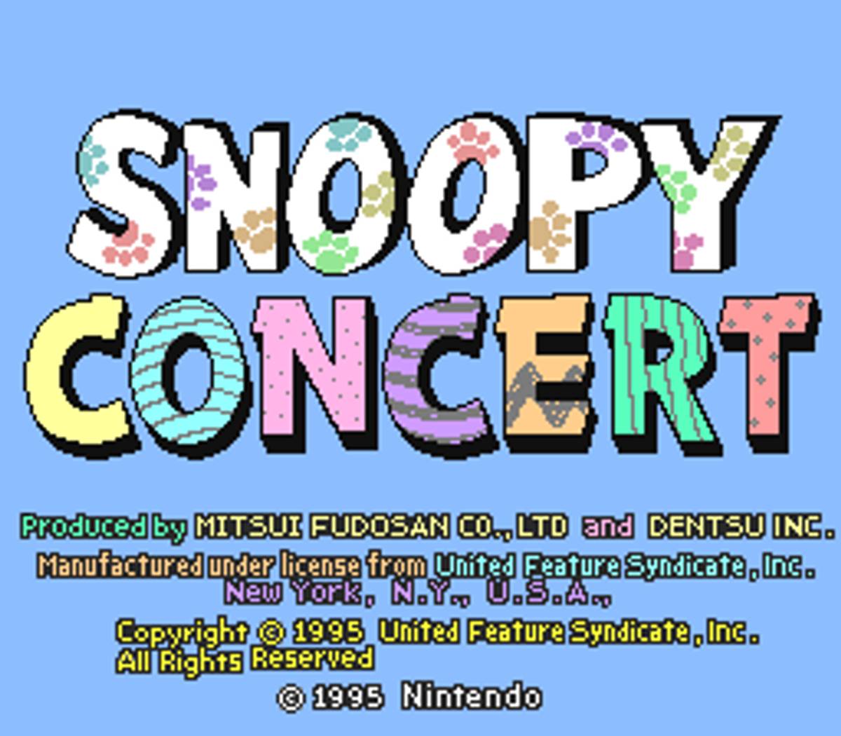 Snoopy Concert ROM - SNES screenshot 1