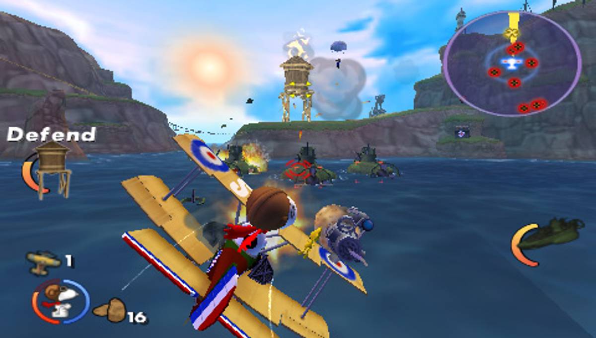 Snoopy vs. the Red Baron ISO - PSP screenshot 2