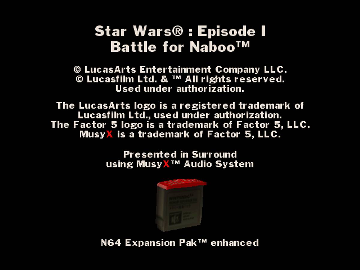 Star Wars: Episode I - Battle for Naboo ROM - N64 screenshot 1
