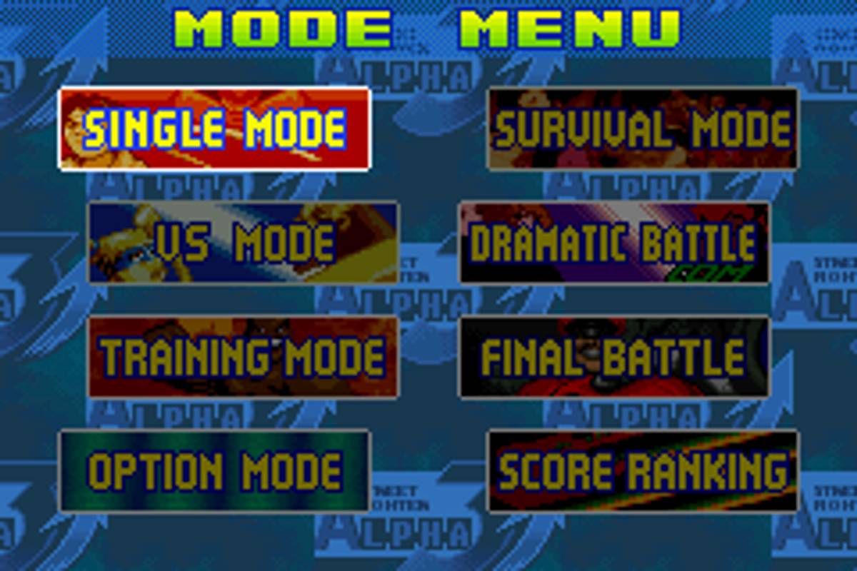 Street Fighter Alpha 3 ROM - GBA screenshot 2