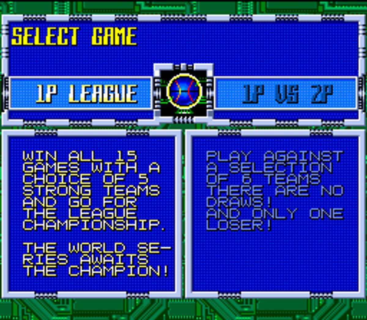 Super Baseball 2020 ROM - SNES screenshot 2