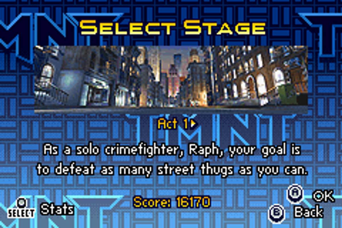 TMNT ROM - GBA screenshot 3