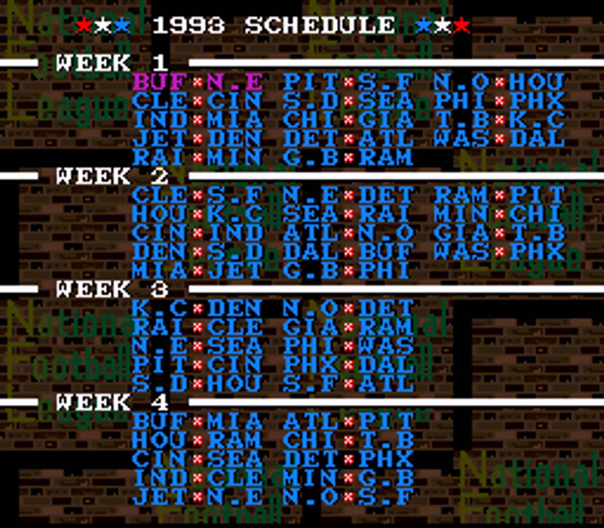 Tecmo Super Bowl ROM - SNES screenshot 10