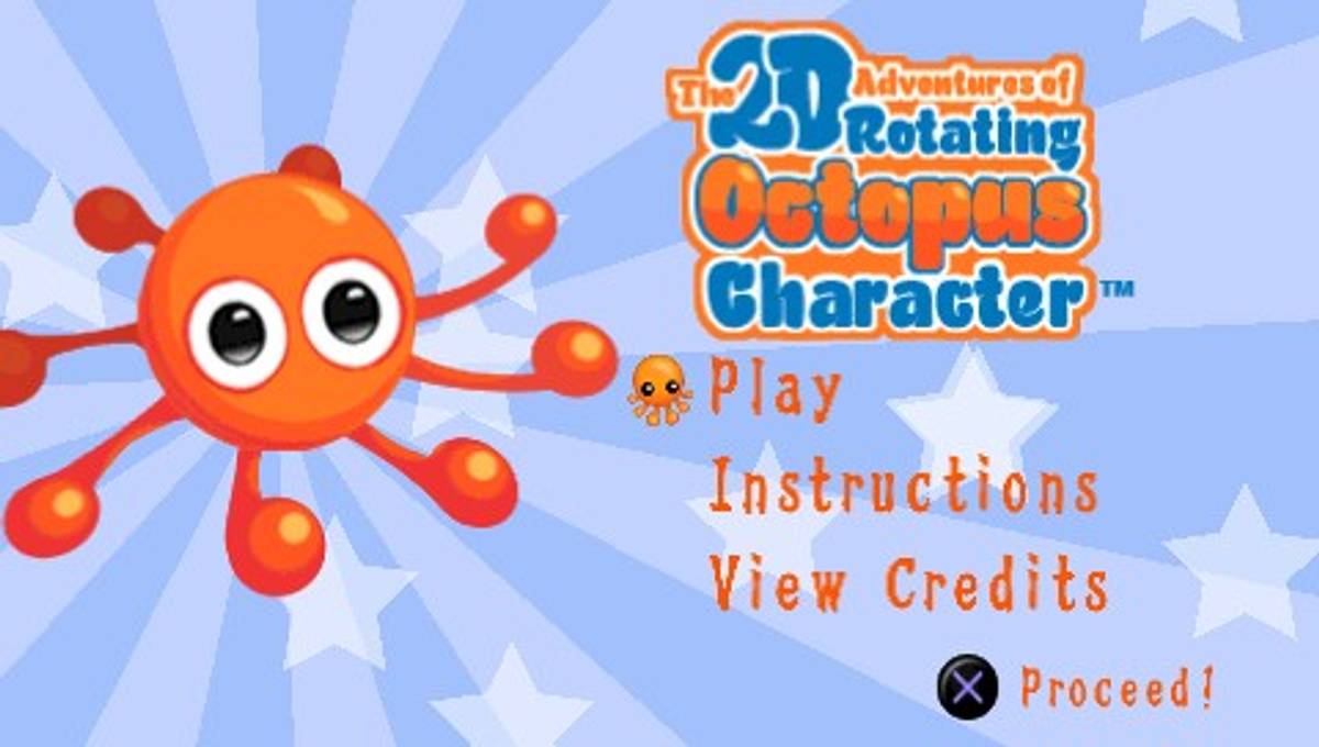 The 2D Adventures of Rotating Octopus Character ISO - PSP screenshot 1