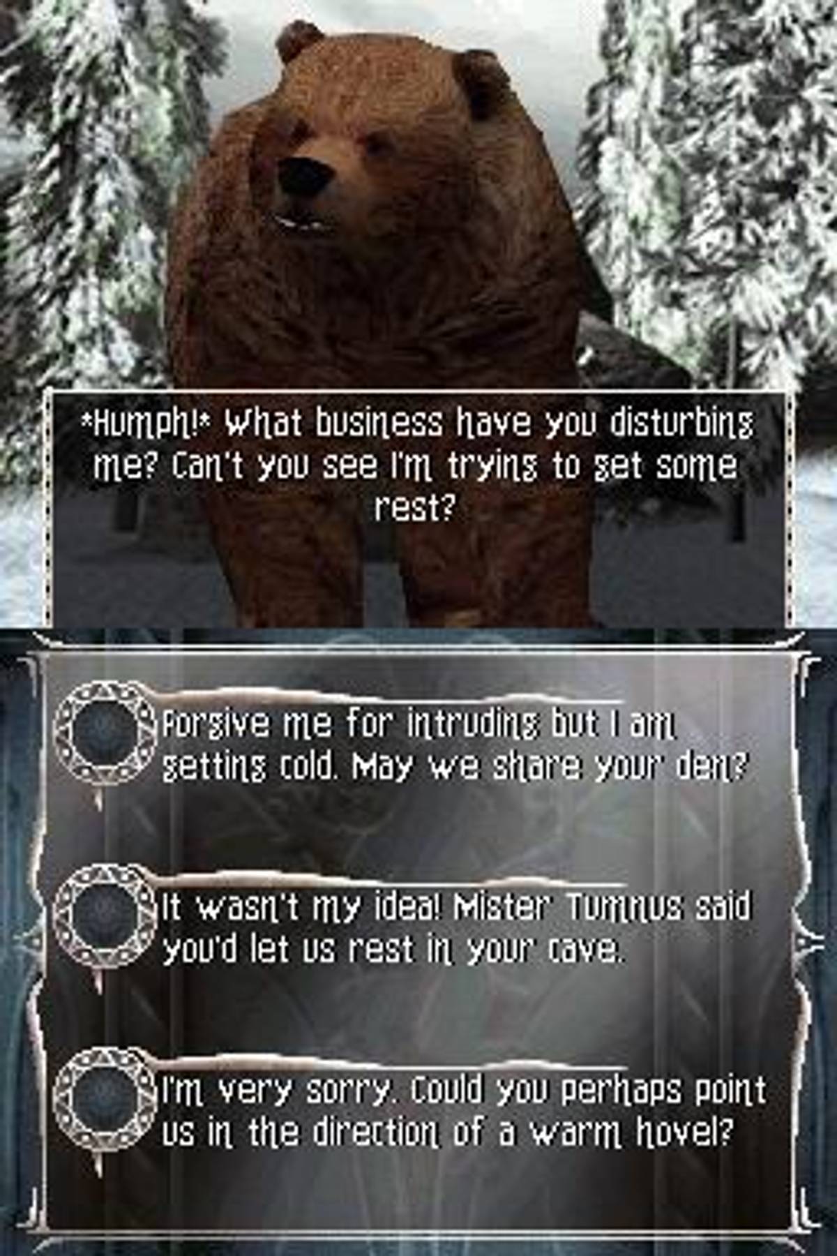 The Chronicles of Narnia: The Lion, the Witch and the Wardrobe ROM - NDS screenshot 3