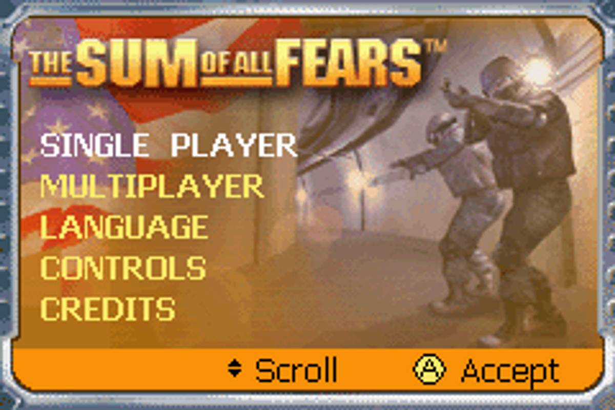 The Sum of All Fears ROM - GBA screenshot 2