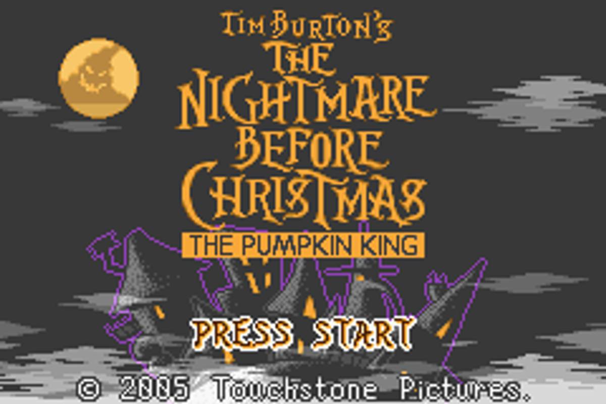 Tim Burton's The Nightmare Before Christmas: The Pumpkin King ROM - GBA screenshot 1