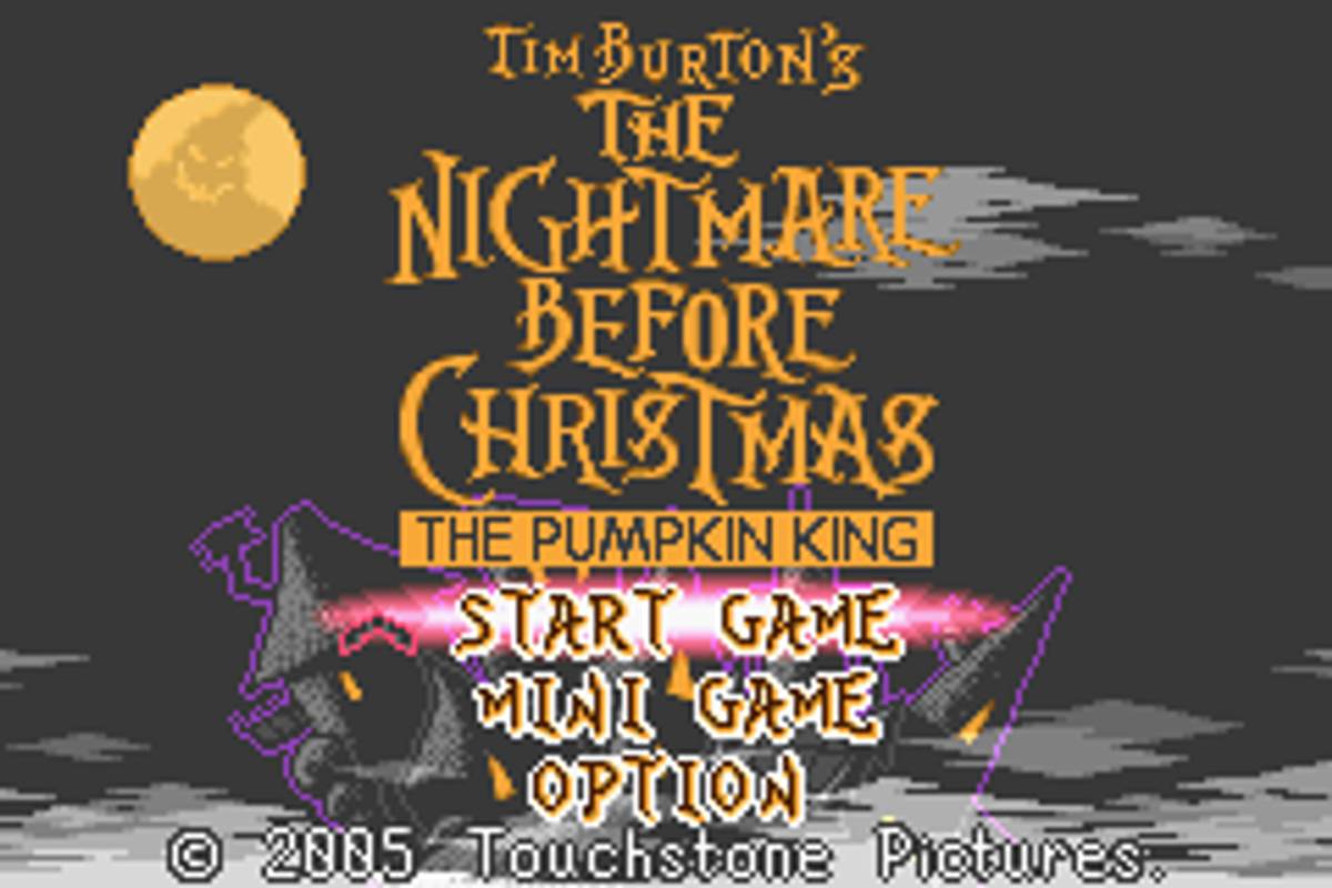 Tim Burton's The Nightmare Before Christmas: The Pumpkin King ROM - GBA screenshot 2