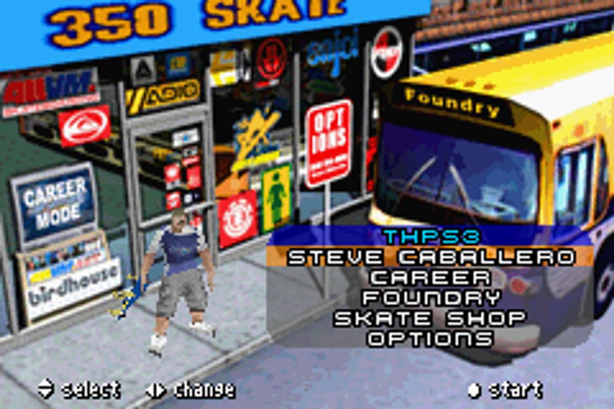 Tony Hawk's Pro Skater 3 ROM - GBA screenshot 2