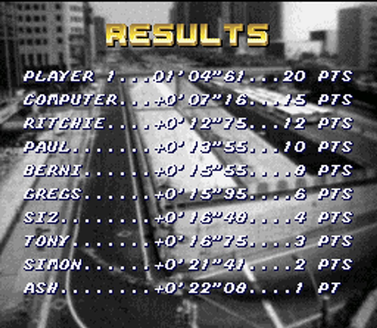 Top Gear ROM - SNES screenshot 9