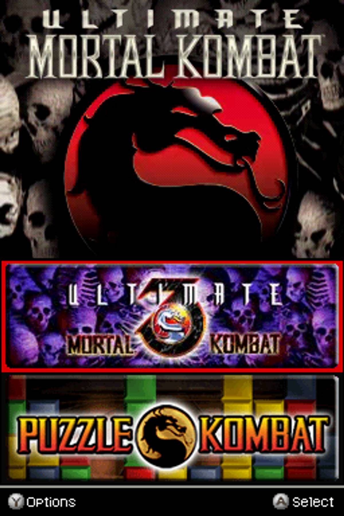 Ultimate Mortal Kombat 3 ROM - NDS screenshot 1