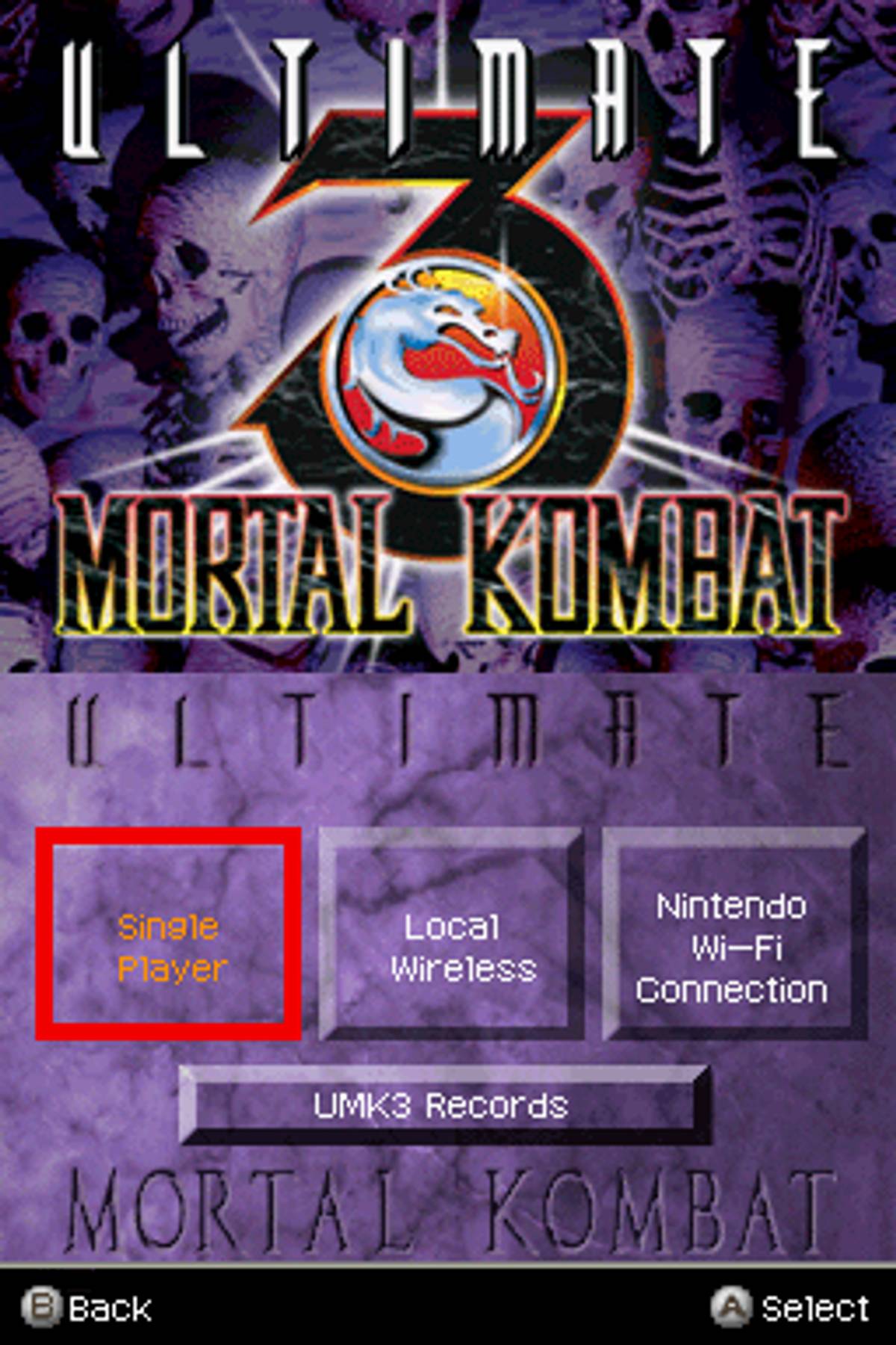 Ultimate Mortal Kombat 3 ROM - NDS screenshot 2