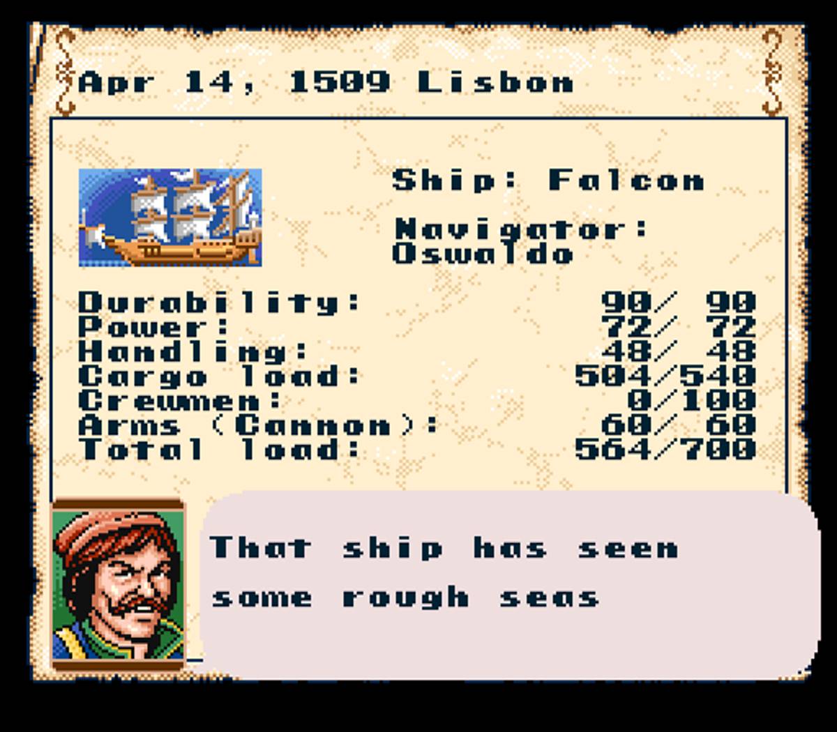 Uncharted Waters ROM - SNES screenshot 10