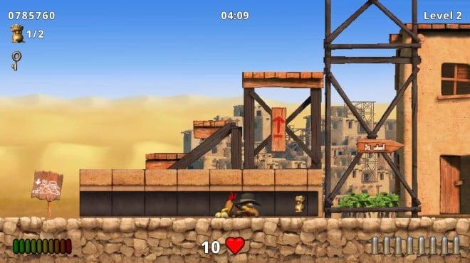 Moorhuhn Jump and Run 'Traps and Treasures 3' screenshot 1