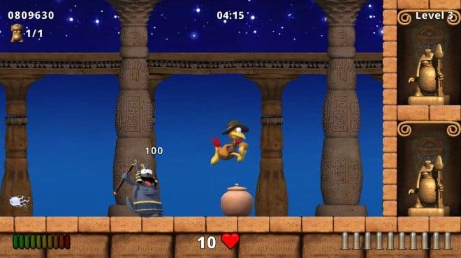 Moorhuhn Jump and Run 'Traps and Treasures 3' screenshot 2