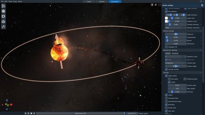 SpaceSim - Astrophysical Simulation Software screenshot 2