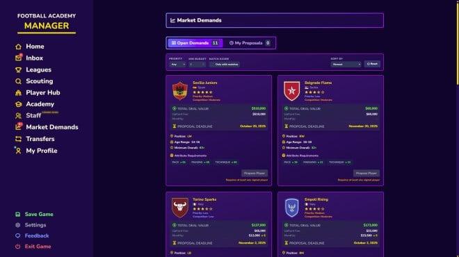 Football Academy Manager screenshot 2