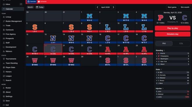 Baseball Legacy Manager 26 screenshot 1