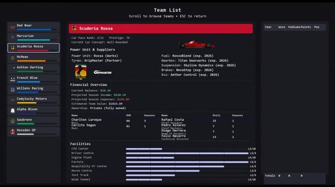 Team Principal: A Racing Manager screenshot 2