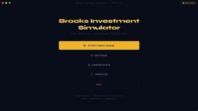 Brooks Investment Simulator screenshot 1