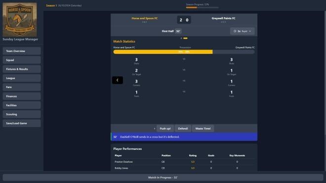 Sunday League Manager: Horse and Spoon screenshot 1