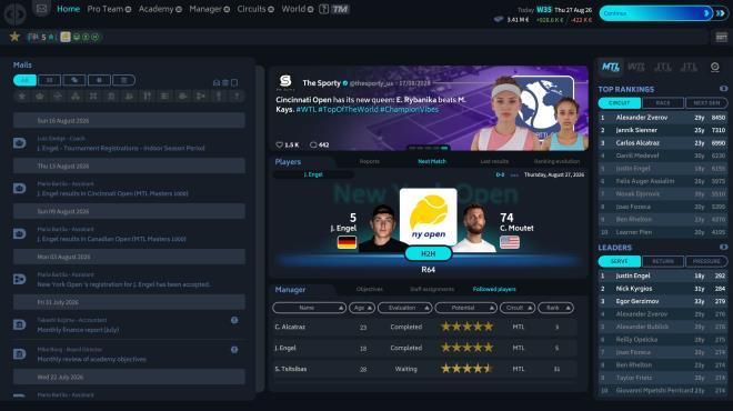 Tennis Manager 26 screenshot 2
